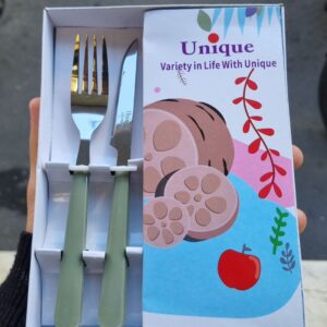 ست کارد و چنگال یونیک 12 عددی سبز لجنی هولایف